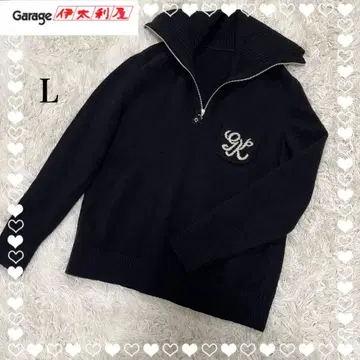 이타리야 집업 스웨터 L 블랙