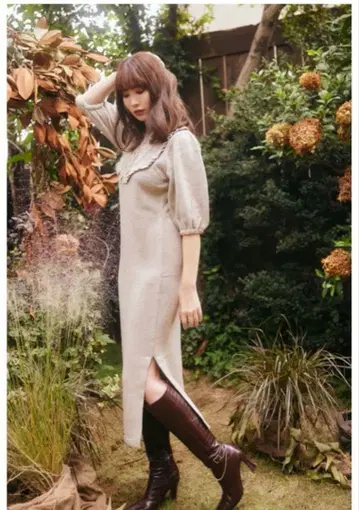 Herlipto Belted Ruffle Cable-Knit Dress