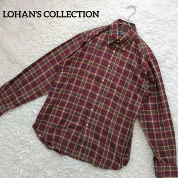 LOHAN'S COLLECTION 긴팔 셔츠 체크 무늬 38 M 사이즈