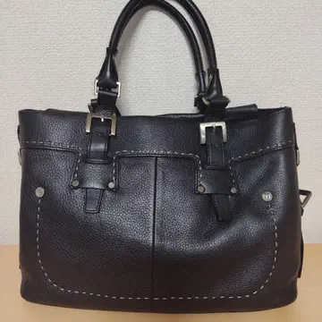 탑카피 블랙 가죽 토트백