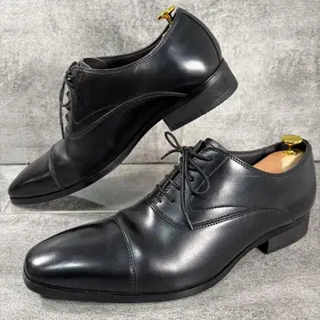 새상품급 REGAL 리 스트레이트 팁 가죽 비즈니스 슈즈 블랙 27