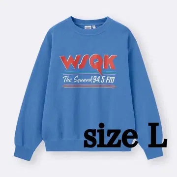 새상품 GU 기묘한 이야기 WSQK 헤비웨이트 맨투맨 사이즈 L