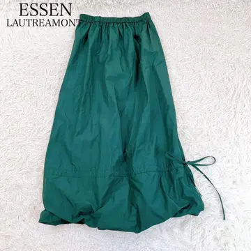 컨디션 최상 LAUTREAMONT 롱 스커트 벌룬 그린 M 롱