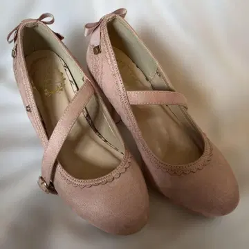 핑크 힐 펌프스 리본 포함