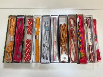 S11 일본 정통의상 소품 순수 실크 오비 끈 조립 끈 새상품급