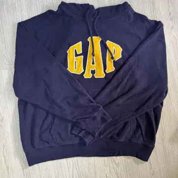 다크 블루 후드 부착 후드티