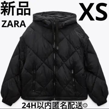 새상품 ZARA 블랙 심플 다운 자켓 XS