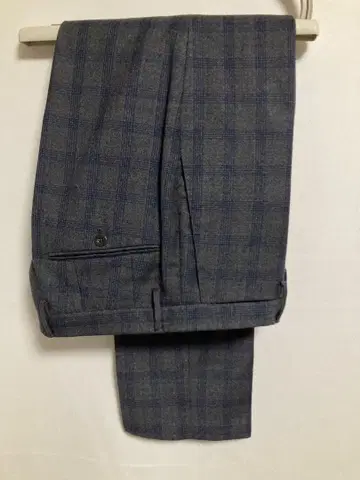 인코텍스 그레이 계열 체크 울 팬츠/슬랙스