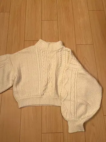 sly 아이보리 케이블 니트