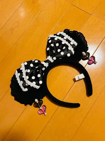 디즈니 미니 리본 귀찌 머리띠