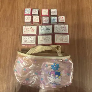 레어 키키라라 연하 스탬프 세트 파우치 포함 2007년 산리오