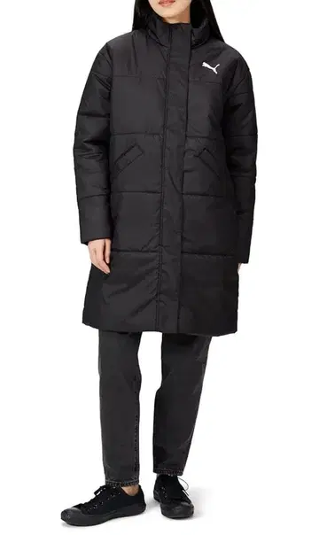 PUMA 블랙 롱 코트