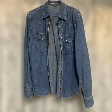 데님 긴팔 셔츠