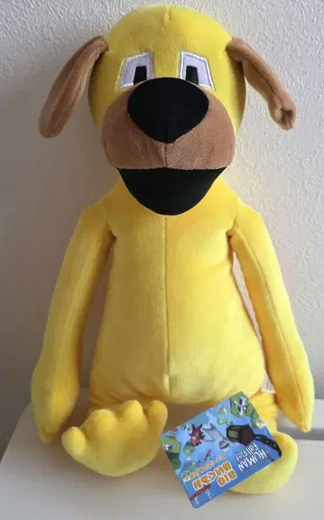 휴먼 폴 플랫 버디 BIG 봉제 인형 옐로우 컬러 강아지