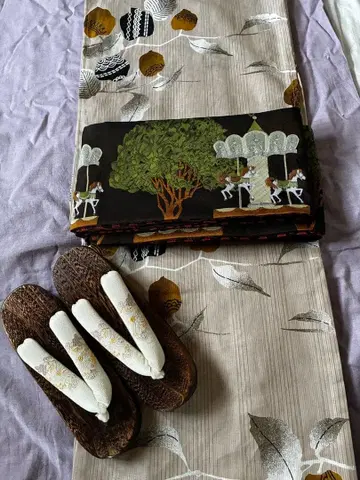 유카타 오비 일본 나막신 세트 utatane