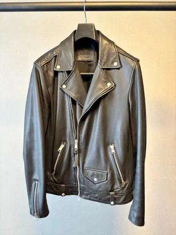 ALLSAINTS 블랙 더블 라이더 자켓