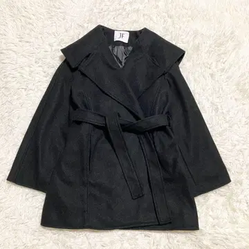 [ 컨디션 최상 ] 숏코트 하프코트 빅칼라 벨트 포함 블랙