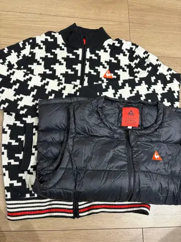 르꼬끄 니트 블루종 & 베스트 세트