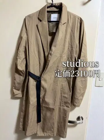 [ STUDIOUS ] 텐셀 트윌 릴랙스 체스터 코트 사이즈 1