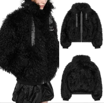 RACER WORLDWIDE Black Fur Bomber S