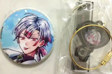 악마 집사와 검은 고양이 아몬 열쇠 모양 키링 & 캔뱃지 세트 아쿠네코