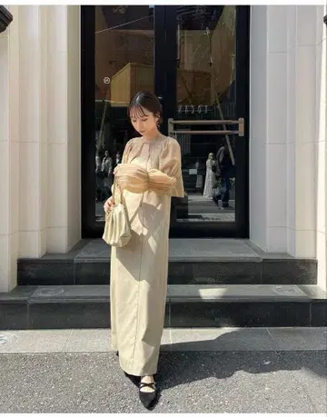 베이지 2way 디자인 원피스