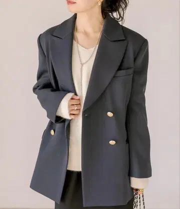 RIVE DROITE 네이비 테일러드 자켓