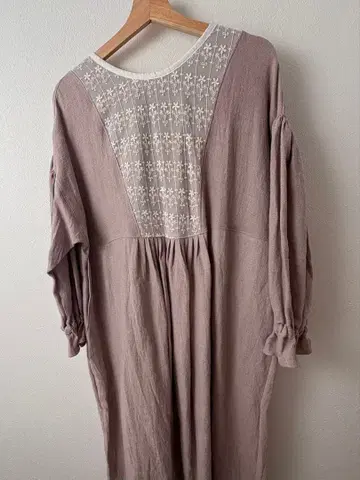 [ 새상품 미사용 ] 핸드메이드 작가 원피스 핑크 린넨