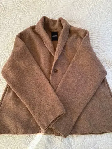 45R 브라운 베이지 울 코트