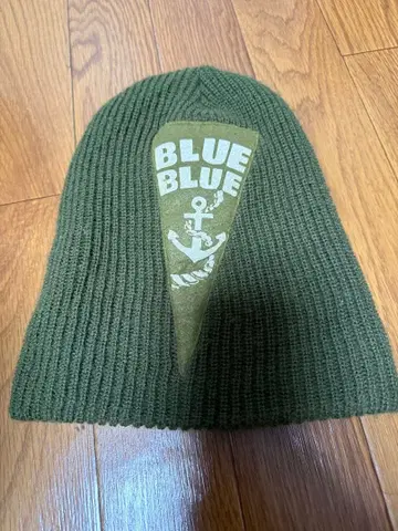 올리브 그린 니트 모자 BLUE BLUE