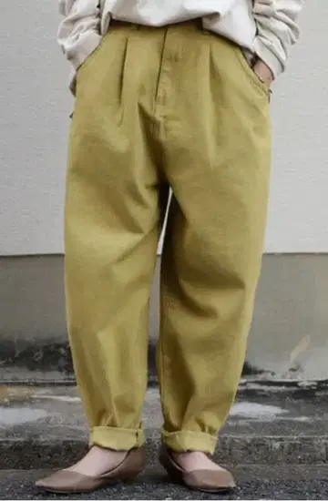새상품급 [ ANTIQUA ] 안티카 컬러 벌룬 팬츠 M 레트로 머스타드