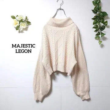 마제스틱 레곤 숏 기장 니트 스웨터 M