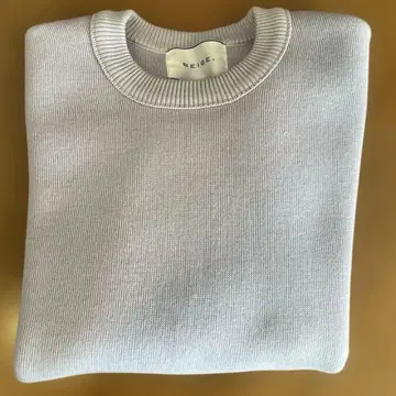 BEIGE, 라이트 퍼플 니트 맨투맨 스웨터