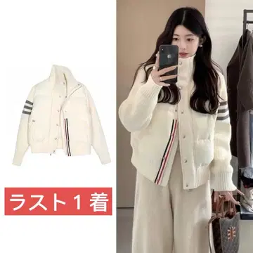 충전솜 니트 코트 패딩 자켓 스탠드 카라 아우터 한국