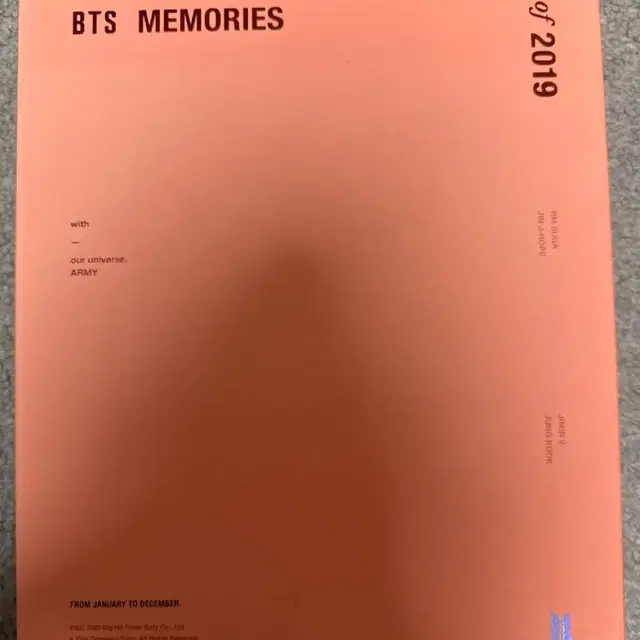 방탄소년단 BTS Memories 2019 DVD