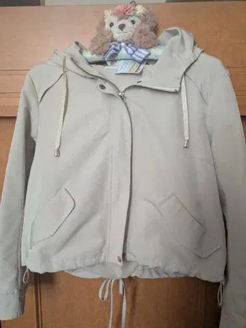 tocco closet* 베이지 레이스업 마운틴 후드티