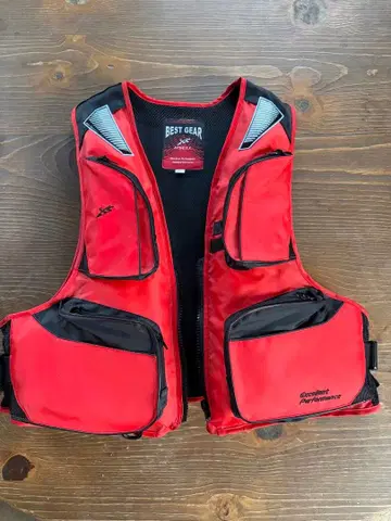 엑셀 낚시용 조끼 레드