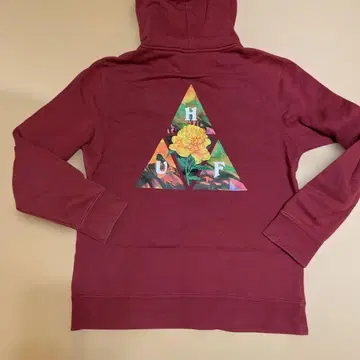 하프 후드티 크림슨 컬러