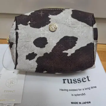 russet 러셋 소 패턴 파우치