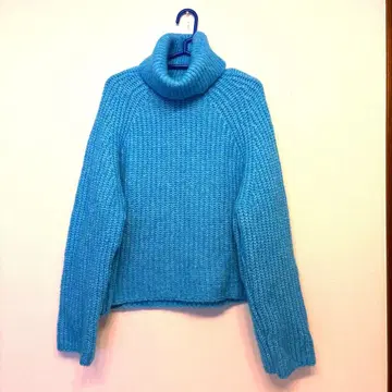 ZARA 터틀넥 니트 터콰이즈 자라 XL