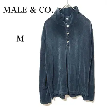 메일앤코 모크넥 긴팔 셔츠 부드러운 코듀로이 M 네이비