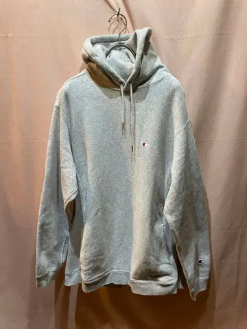 챔피온 리버스 위브 후드 맨투맨 그레이 단색 택 헤인즈