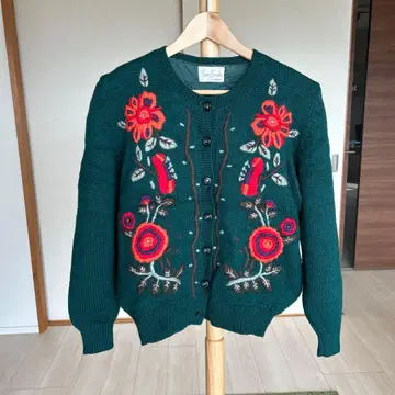 자수 가디건 레트로