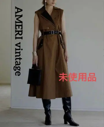 미사용 새상품 아메리빈티지 라이더스 도킹 드레스 트렌치 원피스