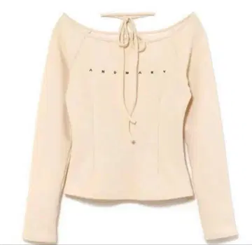 andmary Mary 로고 초커 탑 아이보리