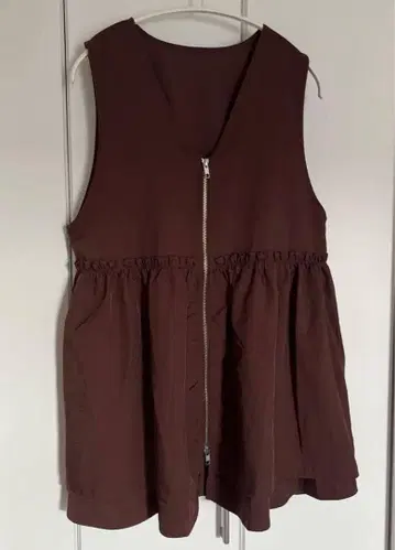 새상품급 렙심 개더 WZIP 베스트 긴 길이 TALL 사이즈 브라운