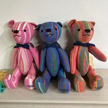 스트라이프 곰 봉제 인형 3개 세트
