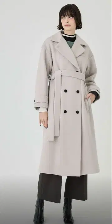 UNITED TOKYO 베이지 롱 코트 사이즈 2