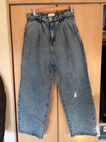 ADRER 빈티지 메이크 와이드 테이퍼드 데님