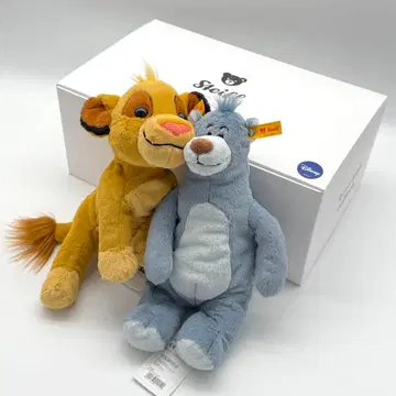 슈타이프 봉제 인형 2체 세트 (심바&발루)